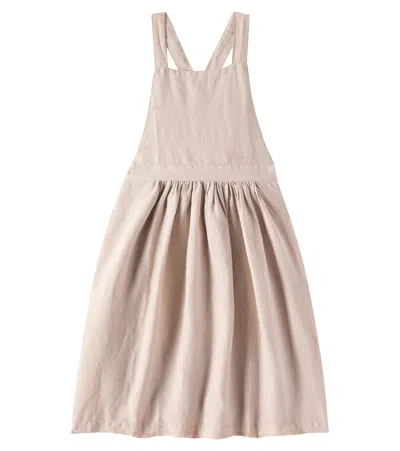 Il Gufo Kids' Linen Dress In Beige