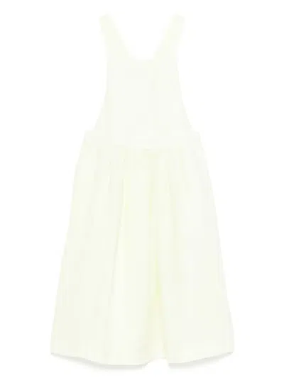 Il Gufo Kids' Linen Dress In Green