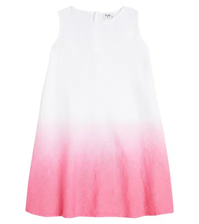 Il Gufo Kids' Linen Dress In Turnip Pink