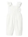 Il Gufo Linen Dungarees In White