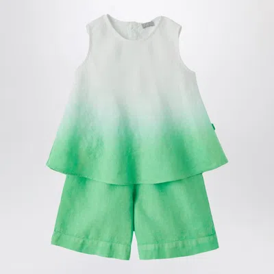 Il Gufo Linen Faded Lime Green Two-piece Suit