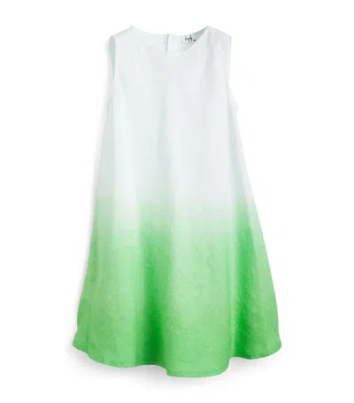 Il Gufo Kids' Linen Ombré Dress (3-12 Years) In Green