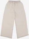 Il Gufo Linen Pants With Striped Pattern In Grey