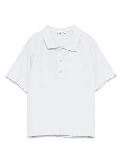 Il Gufo Babies' Linen Polo Shirt In Blue