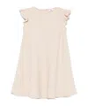 Il Gufo Linen Ruffled Dress In Neutral