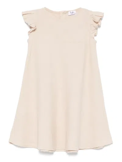 IL GUFO LINEN RUFFLED DRESS