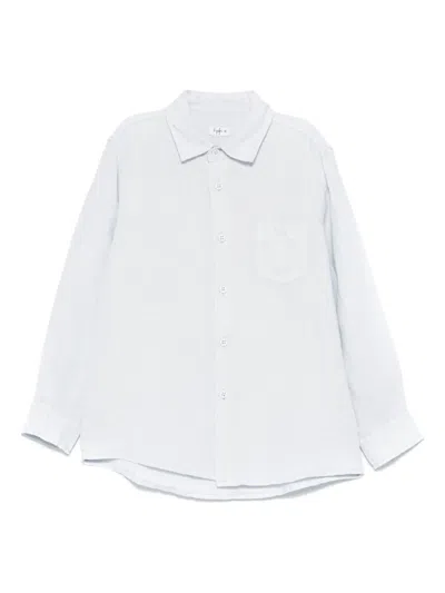 Il Gufo Kids' Linen Shirt In Blue