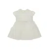 Il Gufo Linen Short-sleeved Mini Dress Kids In White