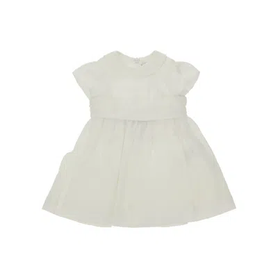 Il Gufo Linen Short-sleeved Mini Dress Kids In White