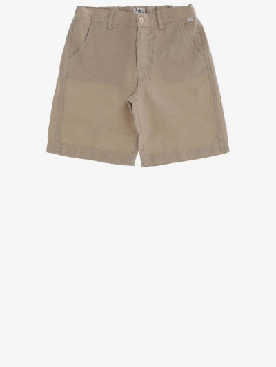 Il Gufo Kids' Linen Shorts In Brown