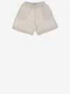 Il Gufo Linen Shorts In Grey