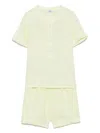 Il Gufo Linen Shorts Set In Green