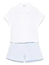 Il Gufo Linen Shorts Set In White