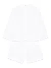 Il Gufo Linen Shorts Set In White