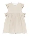 Il Gufo Linen Sleeveless Dress In Neutral