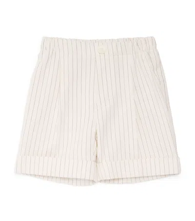 IL GUFO LINEN STRIPED BERMUDA SHORTS