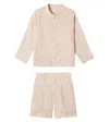 Il Gufo Linen T-shirt And Shorts Set In Brown