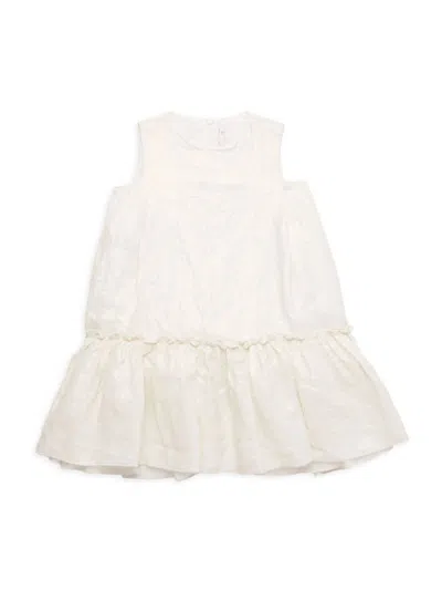 Il Gufo Kids' Little Girl's & Girl's Linen Drop Waist Dress In Beige