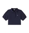 Il Gufo Logo Cotton-blend Polo Shirt In Blue