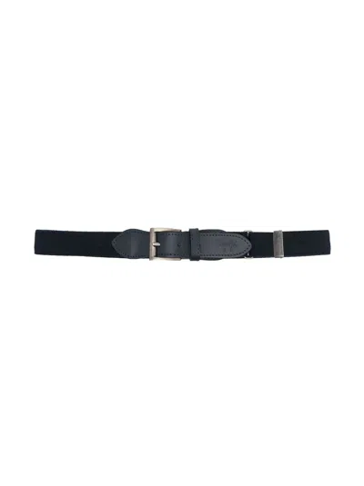 Il Gufo Kids' Logo-debossed Belt In Blue