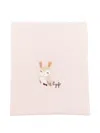 Il Gufo Logo-embroidered Blanket In Pink