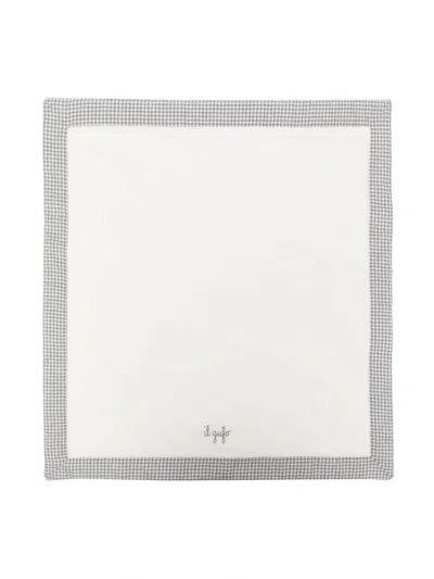 Il Gufo Logo-embroidered Blanket In White
