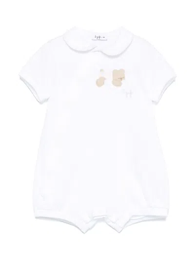 Il Gufo Babies' Logo-embroidered Body In White