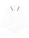 Il Gufo Long-sleeve Cotton Body In White
