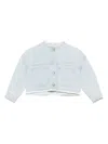 Il Gufo Logo-embroidered Denim Jacket In Blue