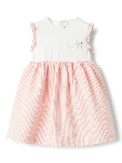 Il Gufo Babies' Logo-embroidered Dress In Pink