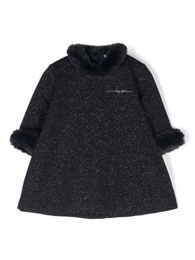 Il Gufo Babies' Logo-embroidered Dress In Blue