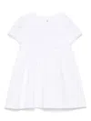 Il Gufo Logo-embroidered Dress In White