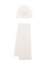 Il Gufo Logo-embroidered Hat Set In White