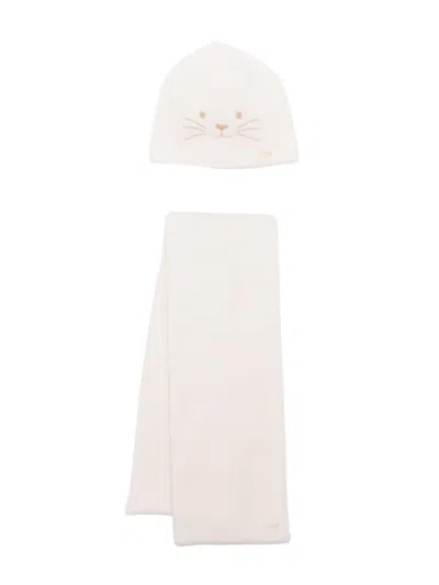 Il Gufo Babies' Logo-embroidered Hat Set In White