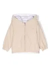 Il Gufo Boys Beige Hooded Jacket In Neutrals