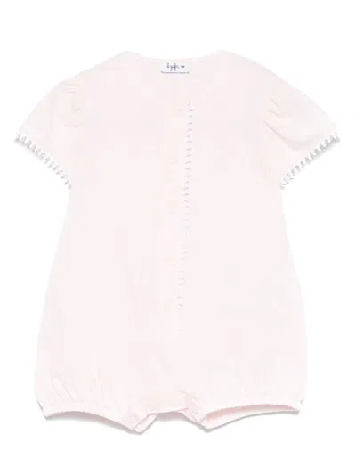 Il Gufo Babies' Logo-embroidered Romper In Pink