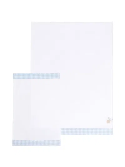 Il Gufo Logo-embroidered Sheet (115cm X 85cm) In White