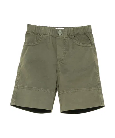 Il Gufo Logo-embroidered Shorts In Green