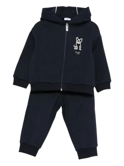 Il Gufo Babies' Logo-embroidered Tracksuit Set In Blue