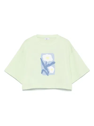 Il Gufo Kids' Logo-patch T-shirt In Green