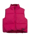 Il Gufo Padded Goose Feather Vest In Pink