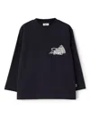 Il Gufo Logo-print Cotton Sweatshirt In Blue