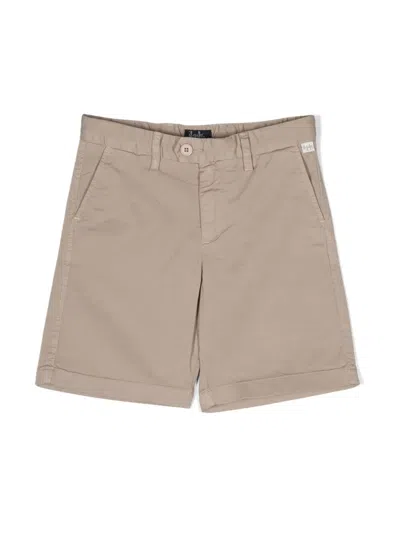 Il Gufo Kids' Logo-tag Casual Shorts In Neutrals