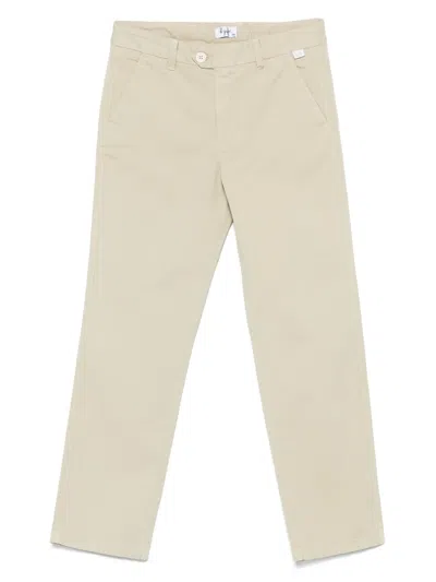 Il Gufo Kids' Logo-tag Chino Trousers In Neutrals