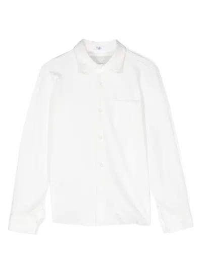 Il Gufo Kids' Logo-tag Shirt In White