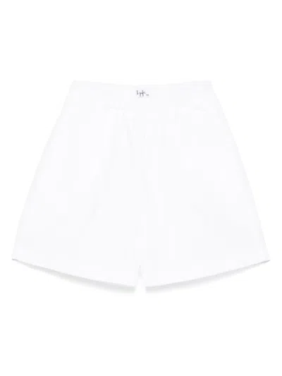 Il Gufo Kids' Logo-tag Shorts In White
