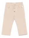 Il Gufo Logo-tag Trousers In Neutrals