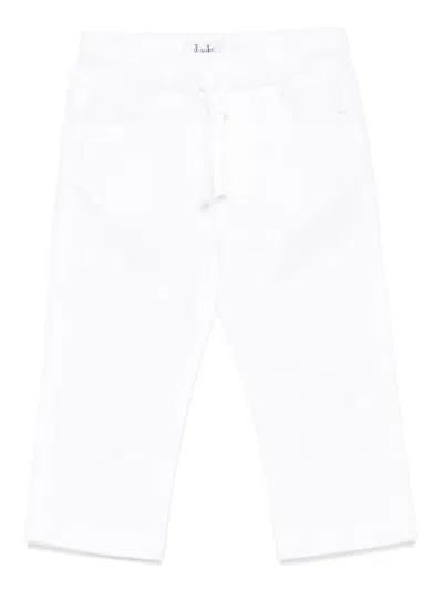 Il Gufo Babies' Logo-tag Trousers In White
