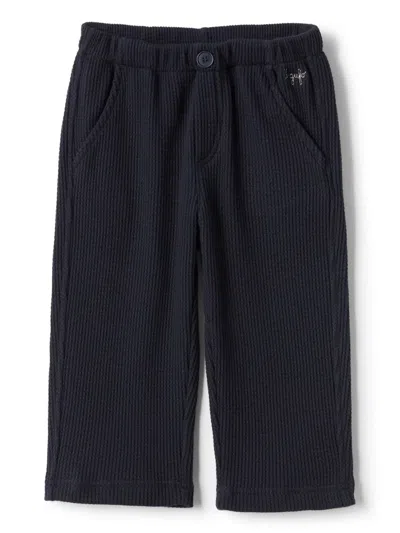 Il Gufo Babies' Logo Trousers In Blue