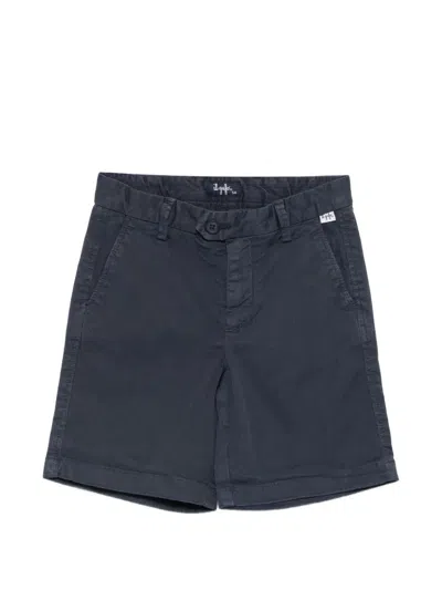 Il Gufo Kids' Logo-patch Shorts In Blue